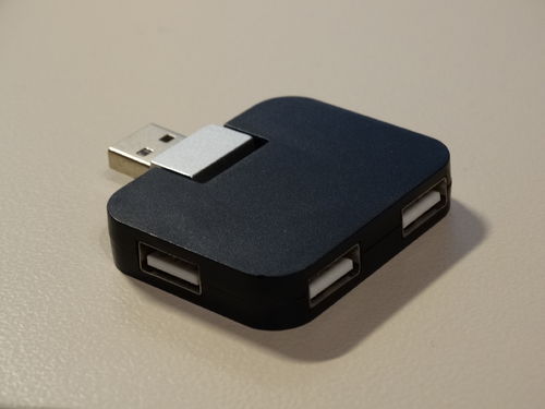 4-fach HUB USB 2.0 Farbe Schwarz