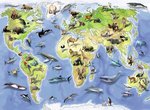 104 teiliges Puzzle Tierweltkarte Tiere leuchten im Dunkeln ab 6 Jahren