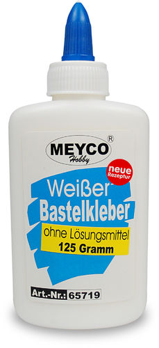 Meyco weißer Bastelkleber 120g-Flasche lösungsmittelfrei