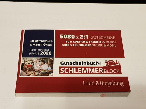 Schlemmerblock Thüringer Wald und Umgebung 2020
